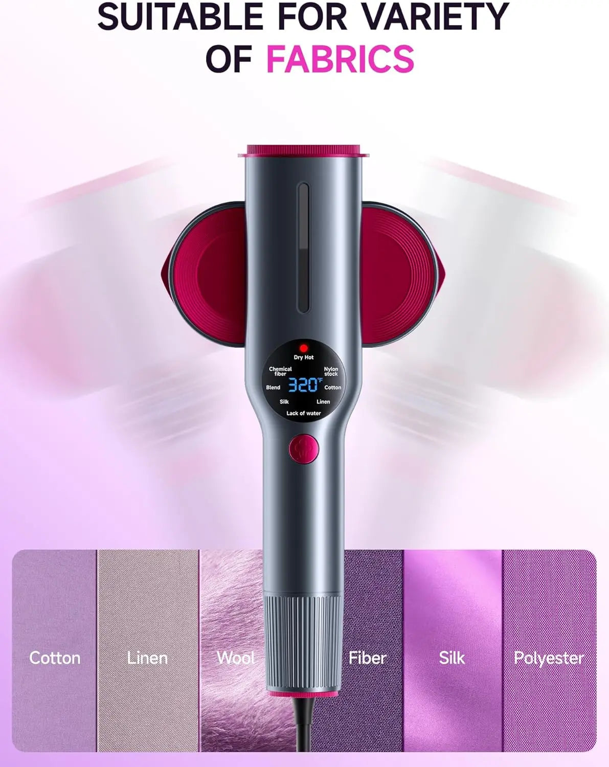 2-in-1 Steamer & Iron for Clothes,15s Fast Heat-up 1200W Portable Handheld Garment Steamer,Travel Size with Large Ceramic Heat